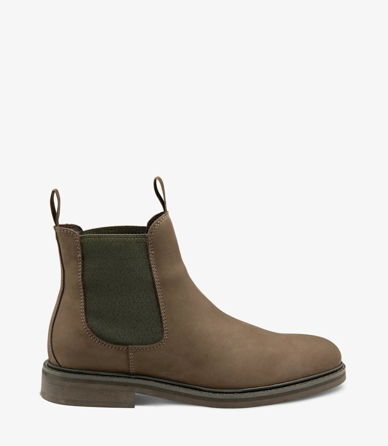 Loake Ducksworth Brown Oiled Nubuck Waterproof Chelsea Boots for Men