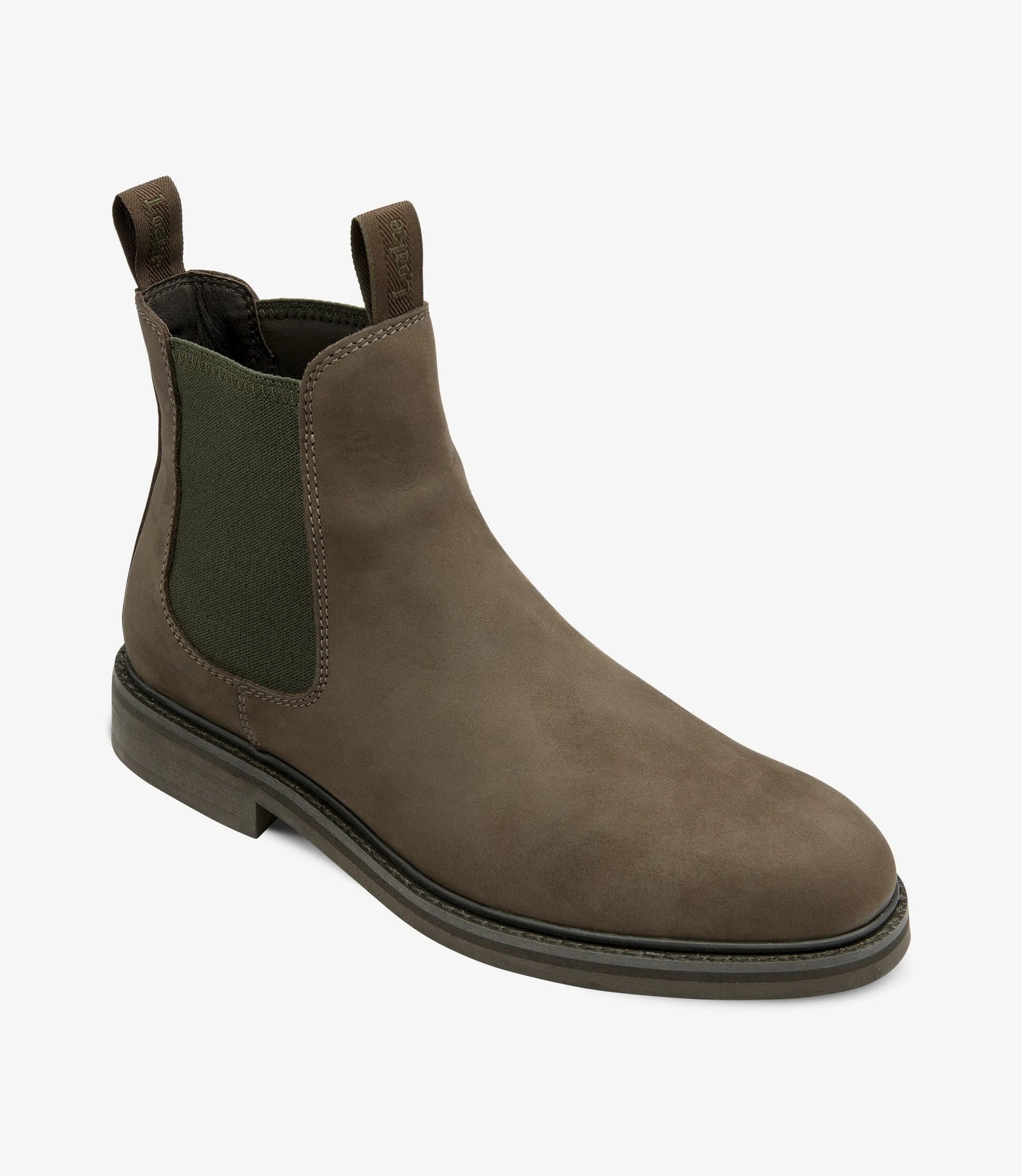 Loake Ducksworth Brown Oiled Nubuck Waterproof Chelsea Boots for Men