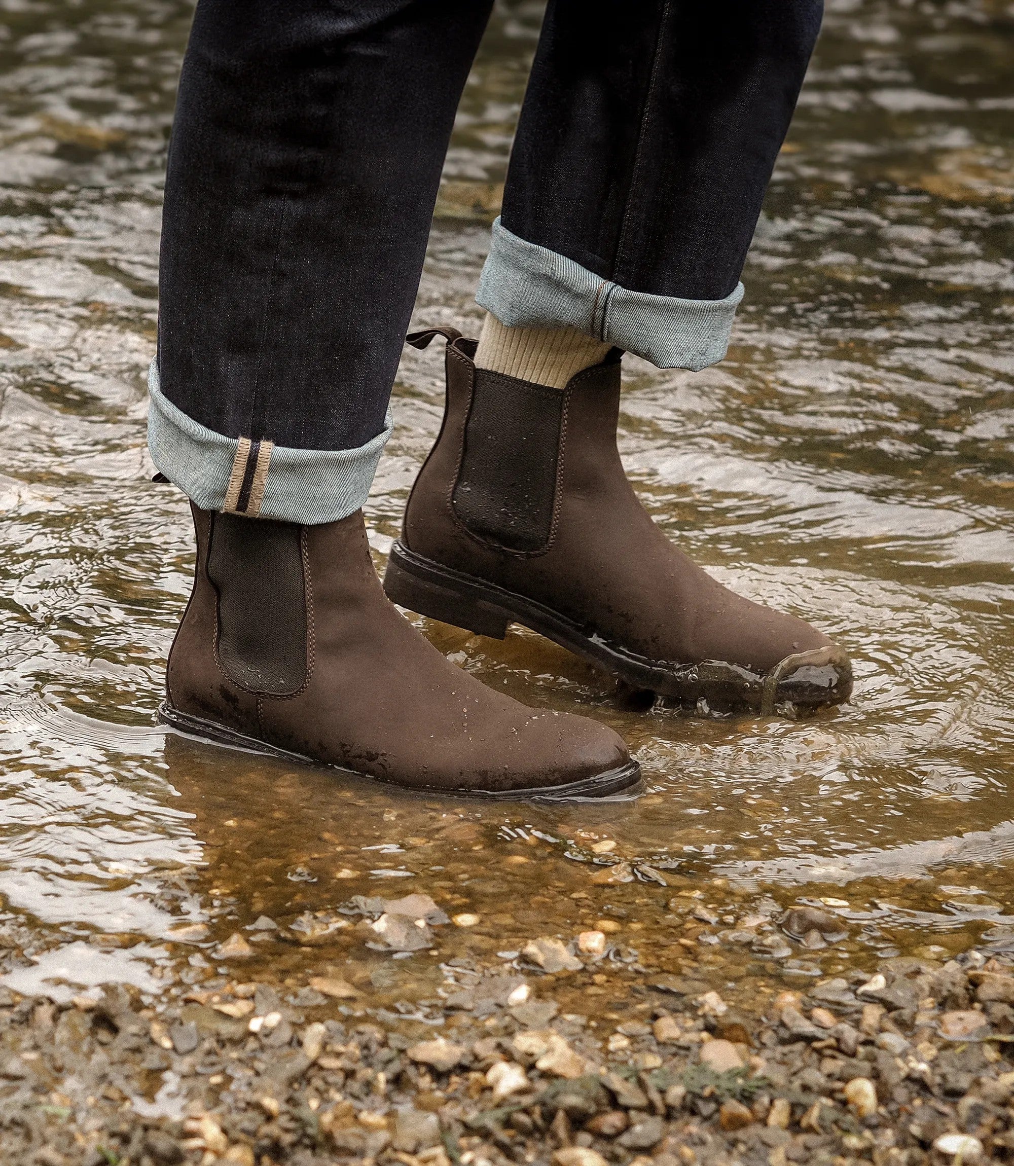 Loake Ducksworth Brown Oiled Nubuck Waterproof Chelsea Boots