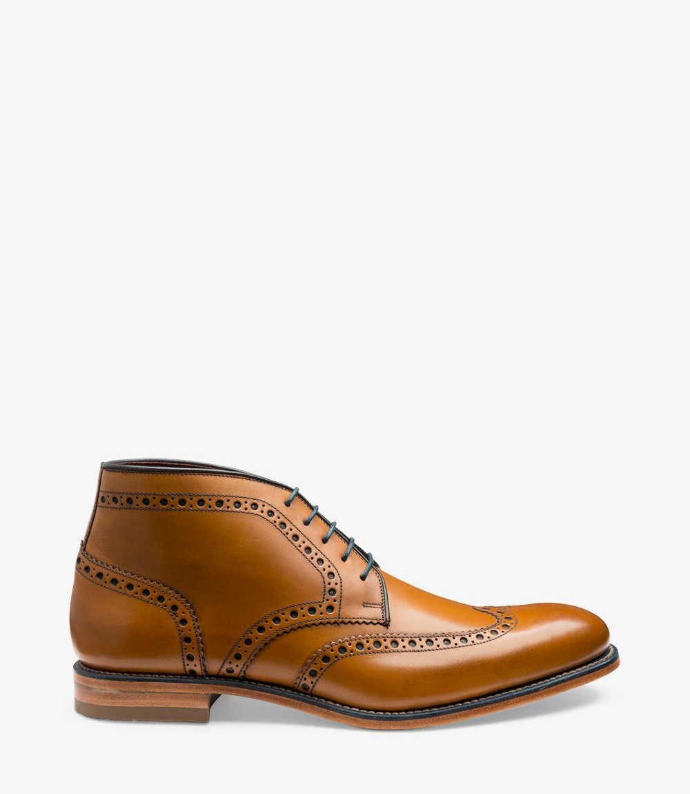 Loake Errington Tan Brogue Derby Chukka Boots