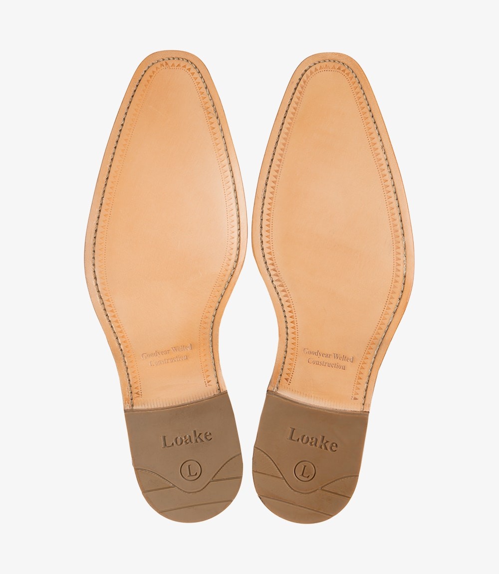 Loake Errington Tan Brogue Derby Chukka Boots Sole Detail