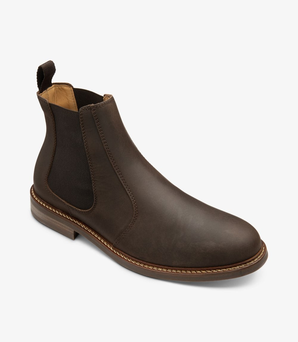 Loake Davy Brown Oiled Nubuck Chelsea Boots