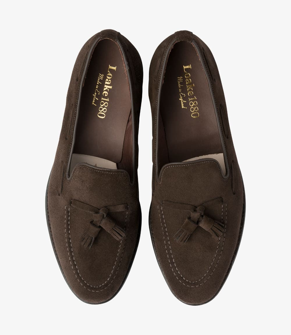 Loake Russell Chocolate Brown Suede
