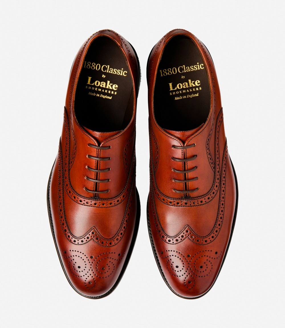 Loake Brogue Seared Mahogany Castlegate