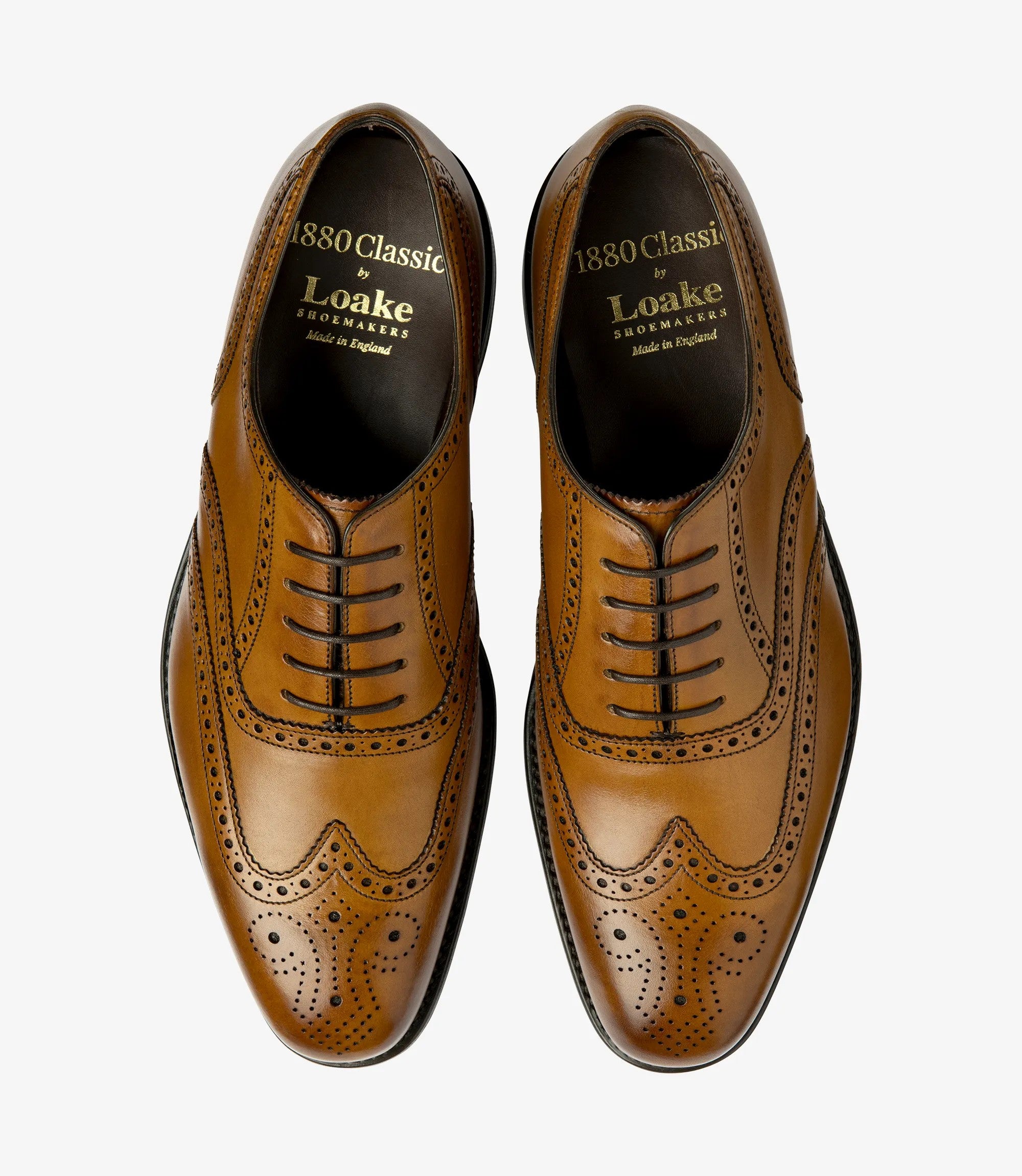 Loake Tan Full Brogues Shoes Buckingham