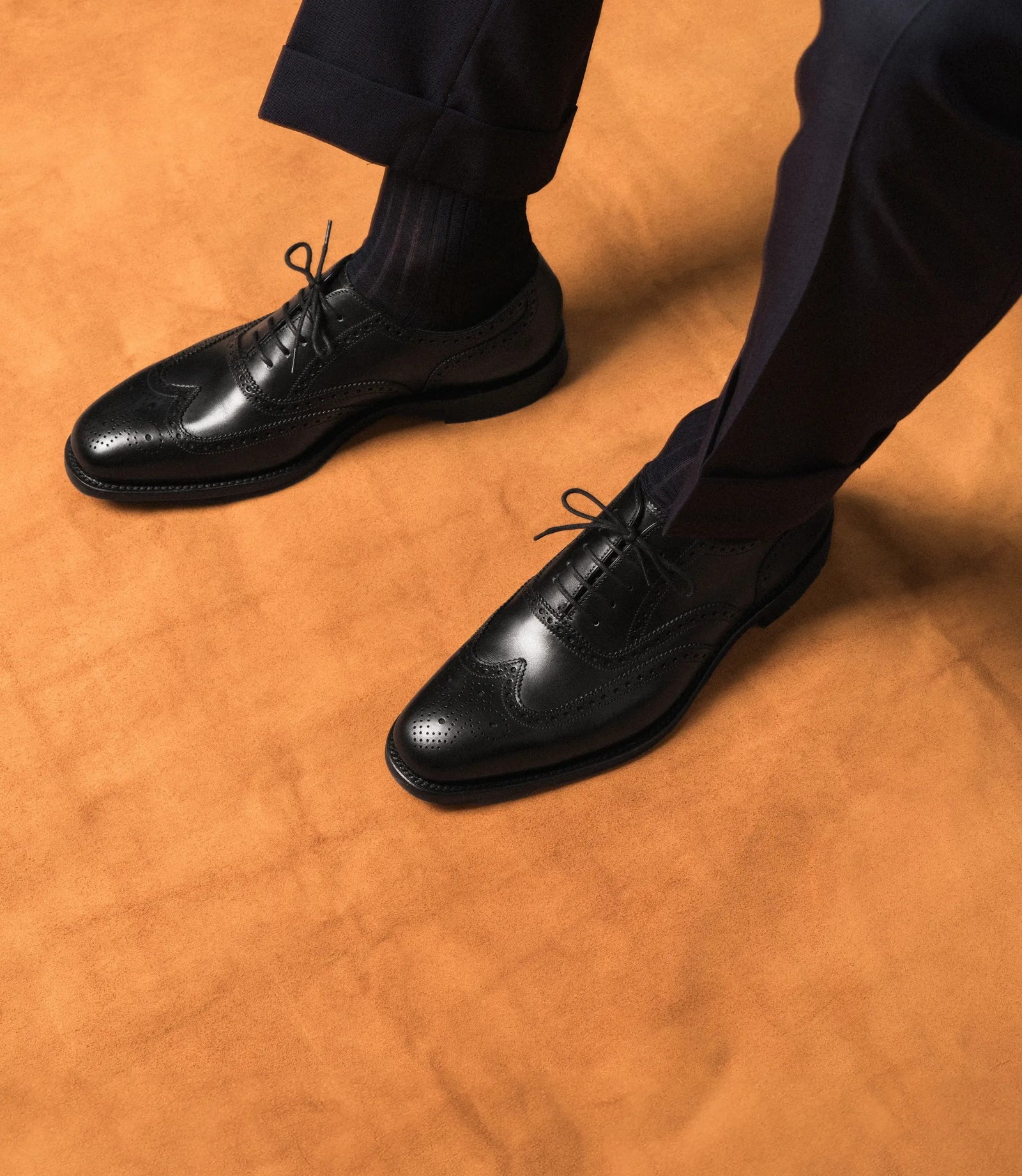 Loake Black Full Brogues Buckingham