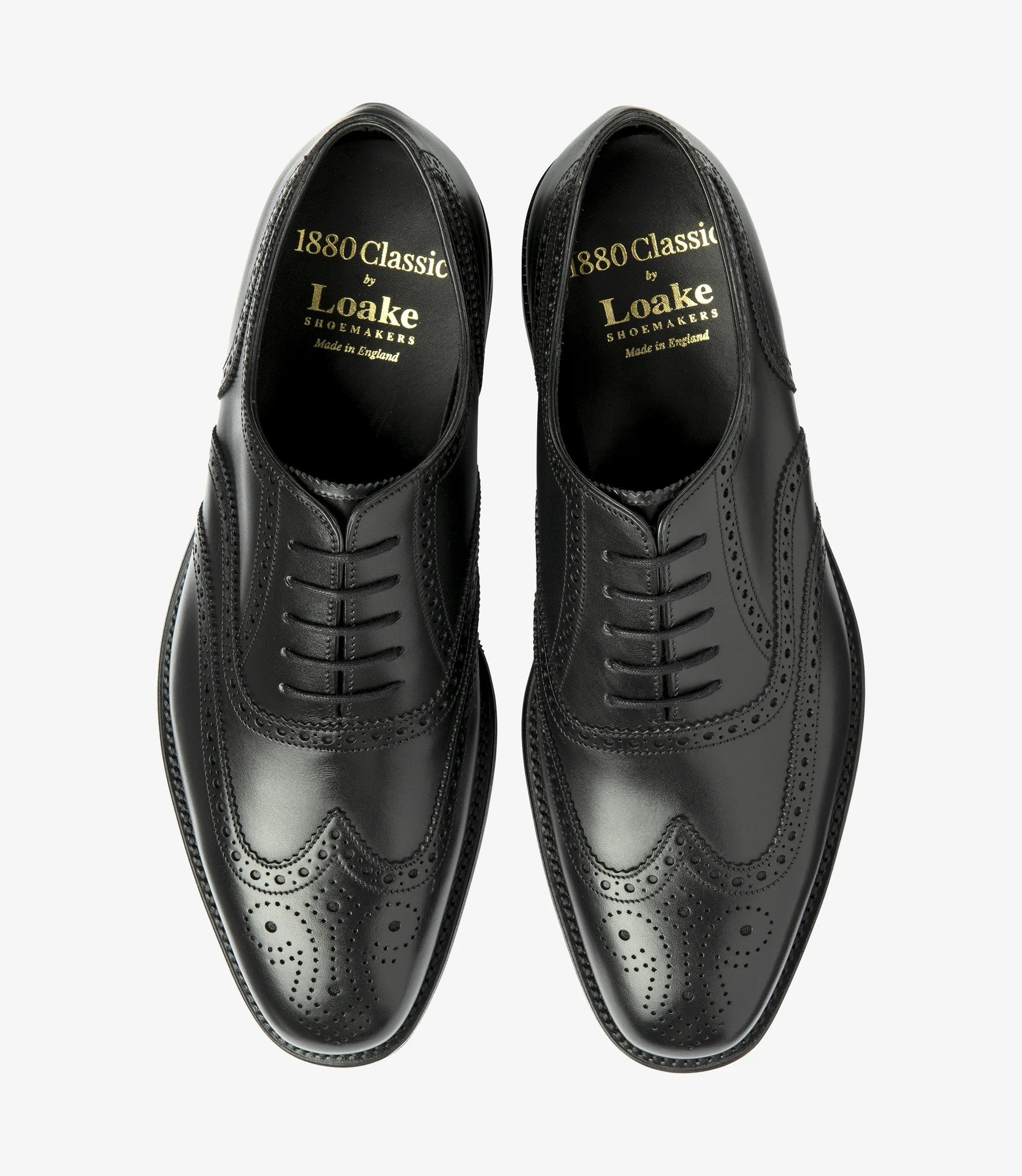 Loake Black Full Brogues Buckingham