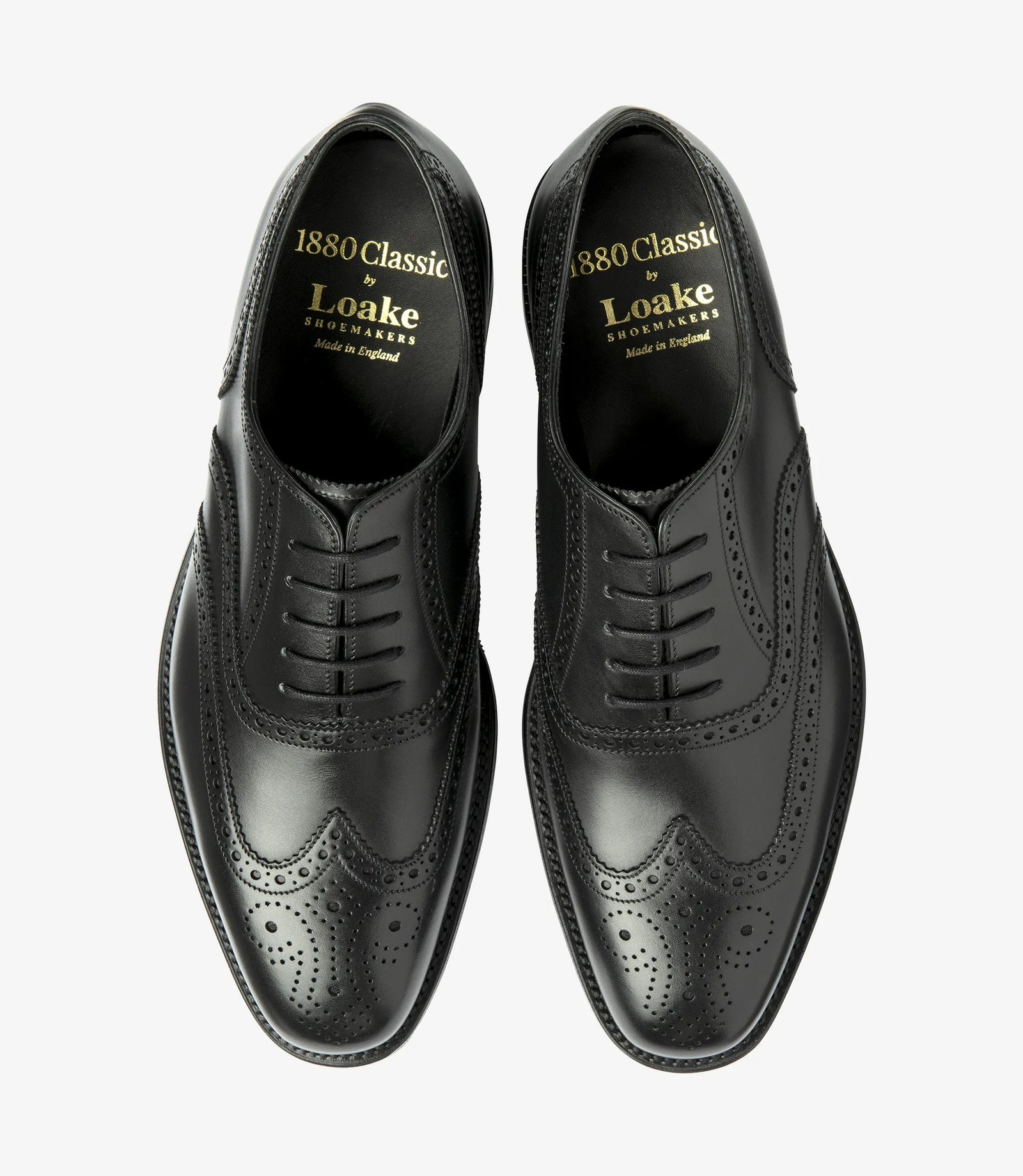 Loake Black Full Brogues Buckingham