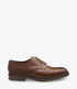 Loake Leather Dark Brown Rubber Sole Shoes Badminton