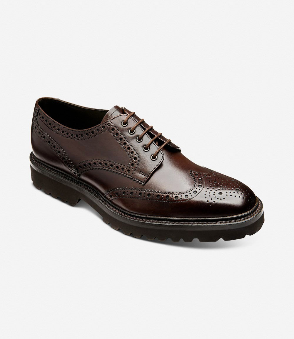 Loake Classic Dark Brown Brogues Shoes Perseus