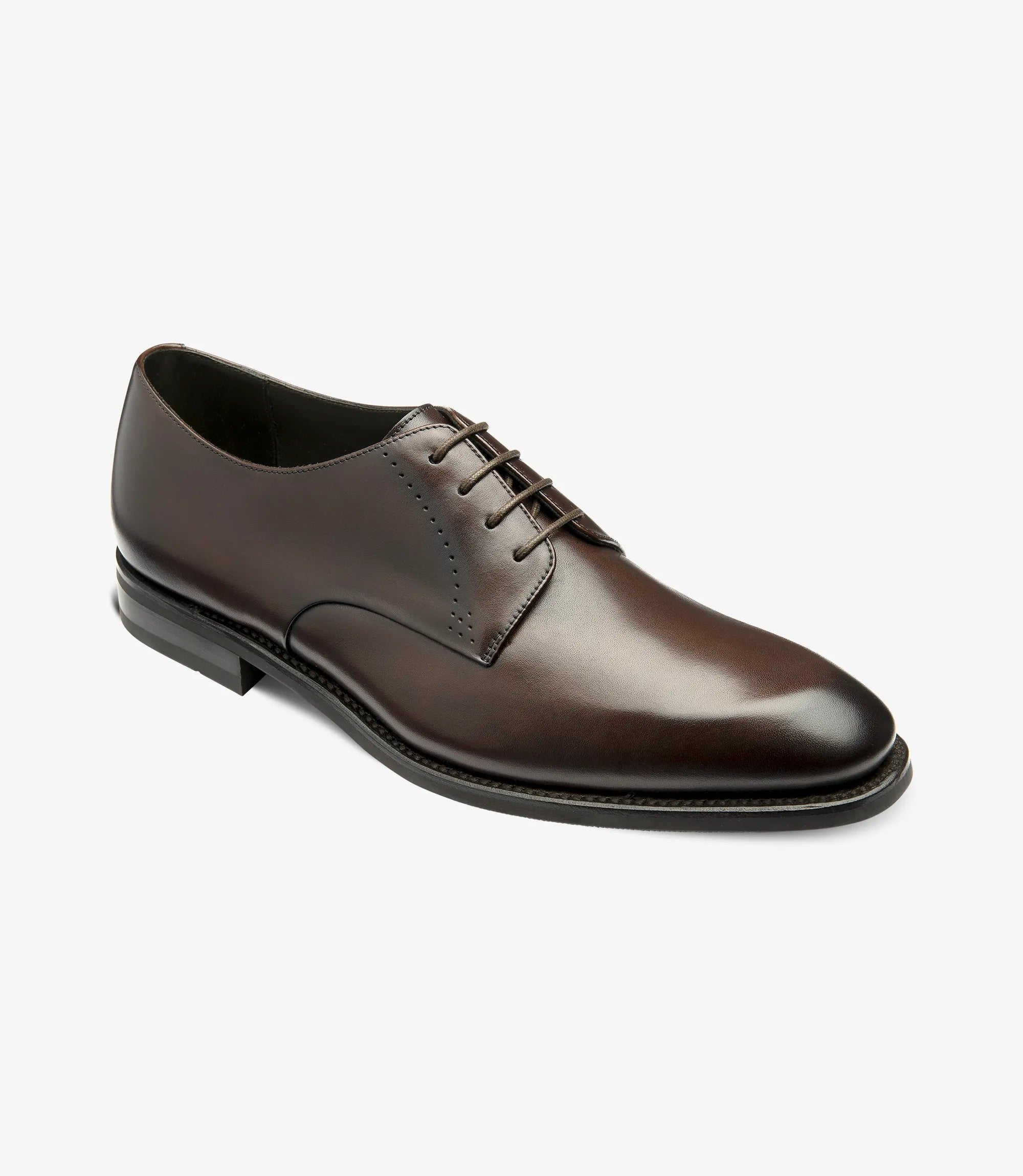 Men Loake Patina Classic Shoes Dark Brown Gosling