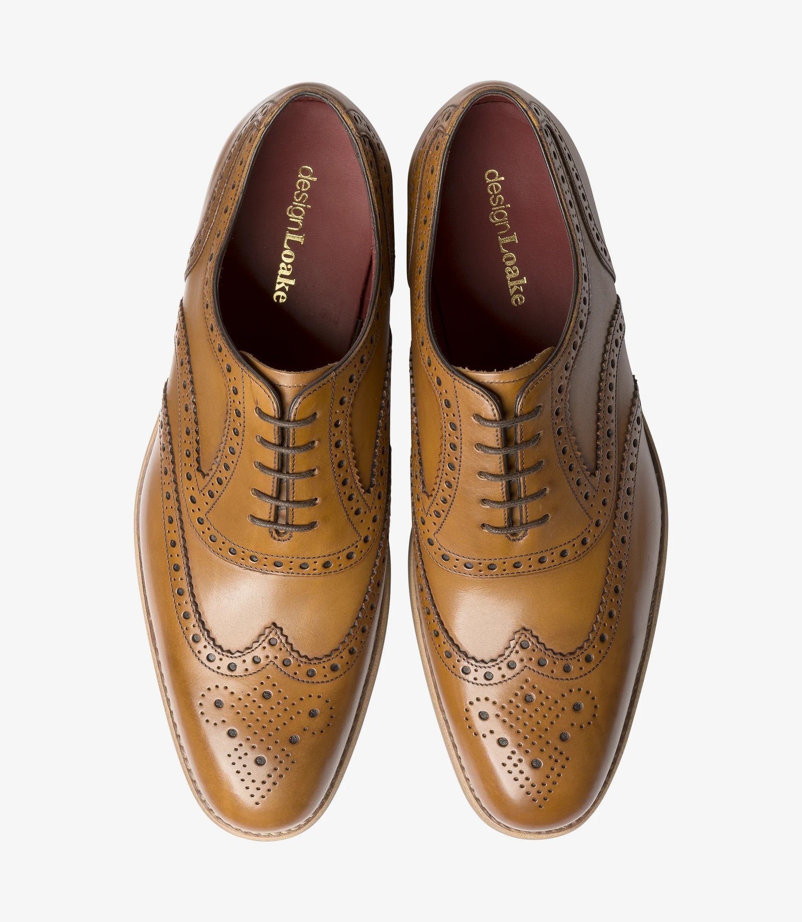 Men Classic Tan Brogue Shoes Kerridge