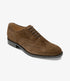 Men Loake Dark Brown Suede Classic Shoes 302