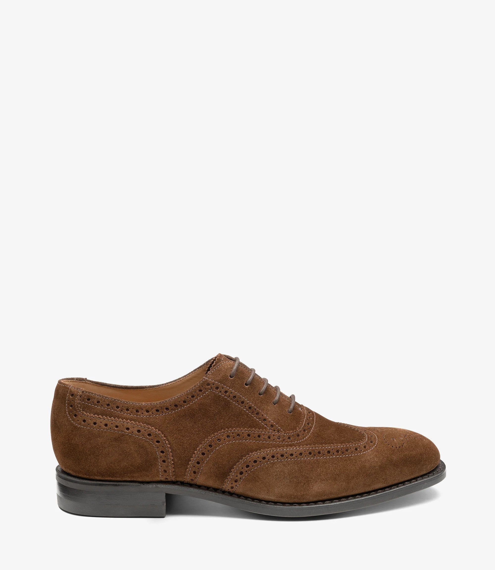 Men Loake Dark Brown Suede Classic Shoes 302