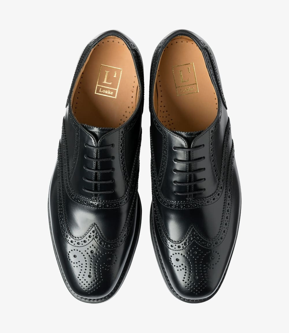 Men Loake Black Classic Shoe 302