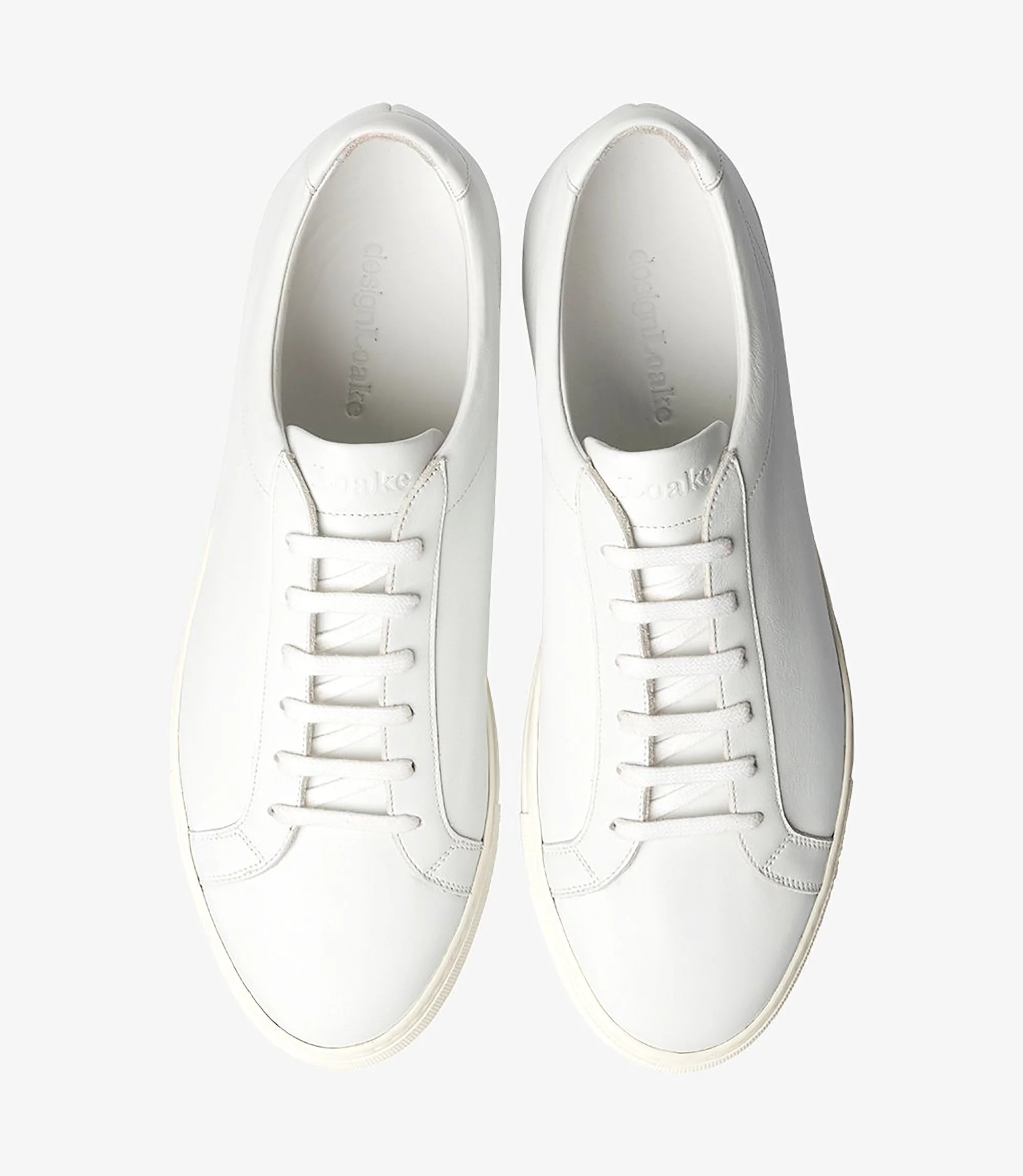 Loake Sprint White Leather Sneakers Top View