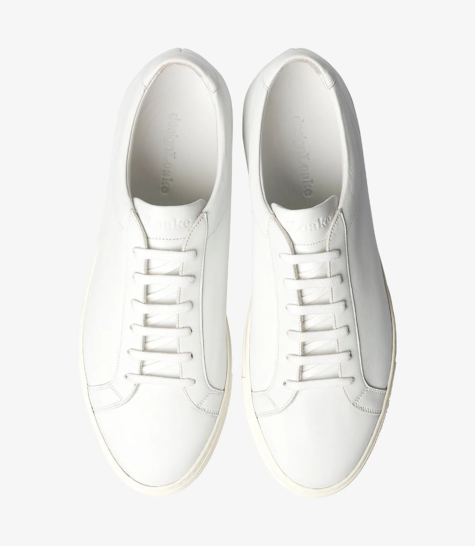Loake Sprint White Leather Sneakers Top View