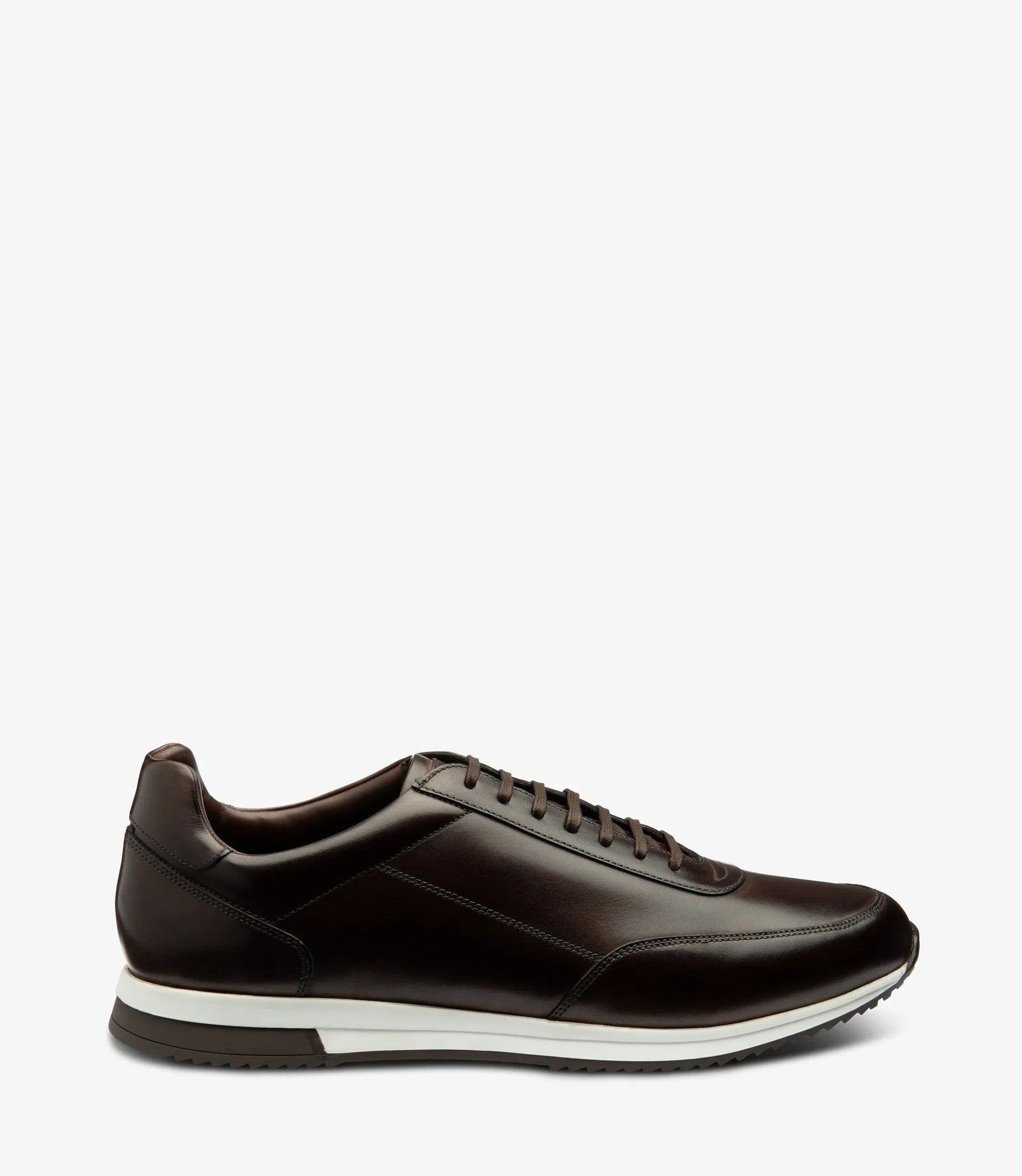 Loake Bannister Dark Brown Leather Sneakers for Men