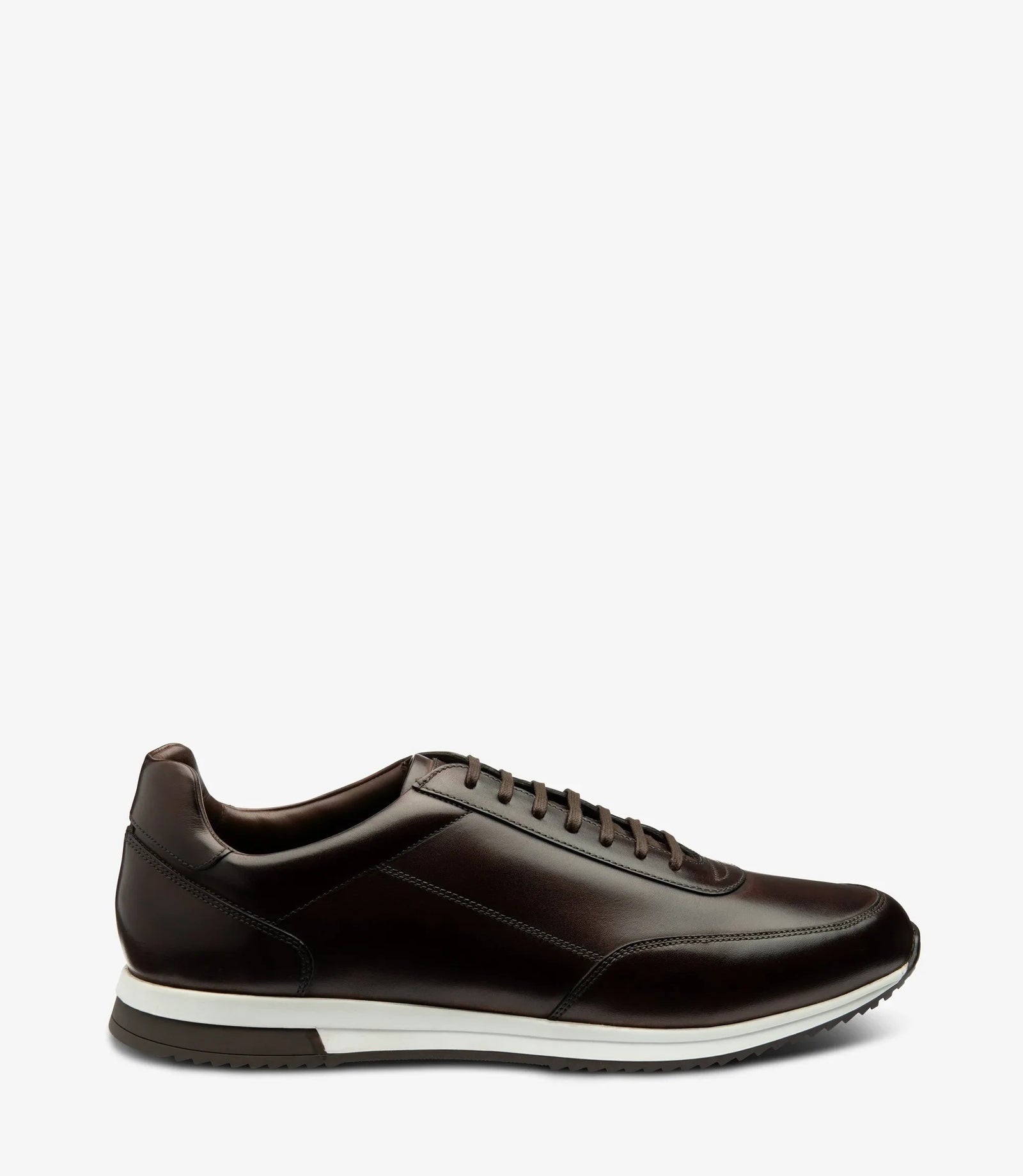 Loake Bannister Dark Brown Leather Sneakers for Men