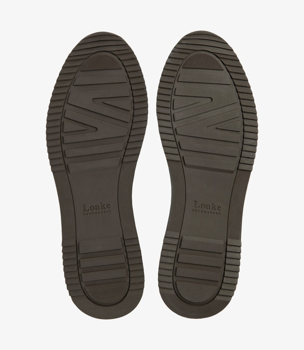 Loake Bannister Dark Brown Leather Sneakers Sole Detail