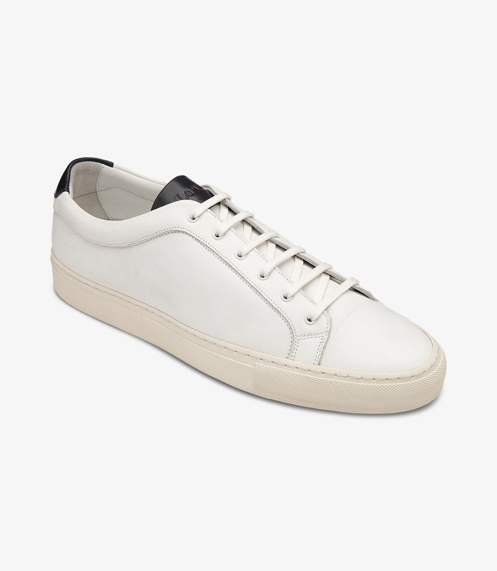 Loake Dash White Leather Sneakers for Men