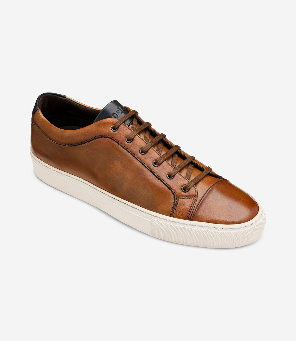 Loake Dash Chestnut Brown Leather Sneakers for Men