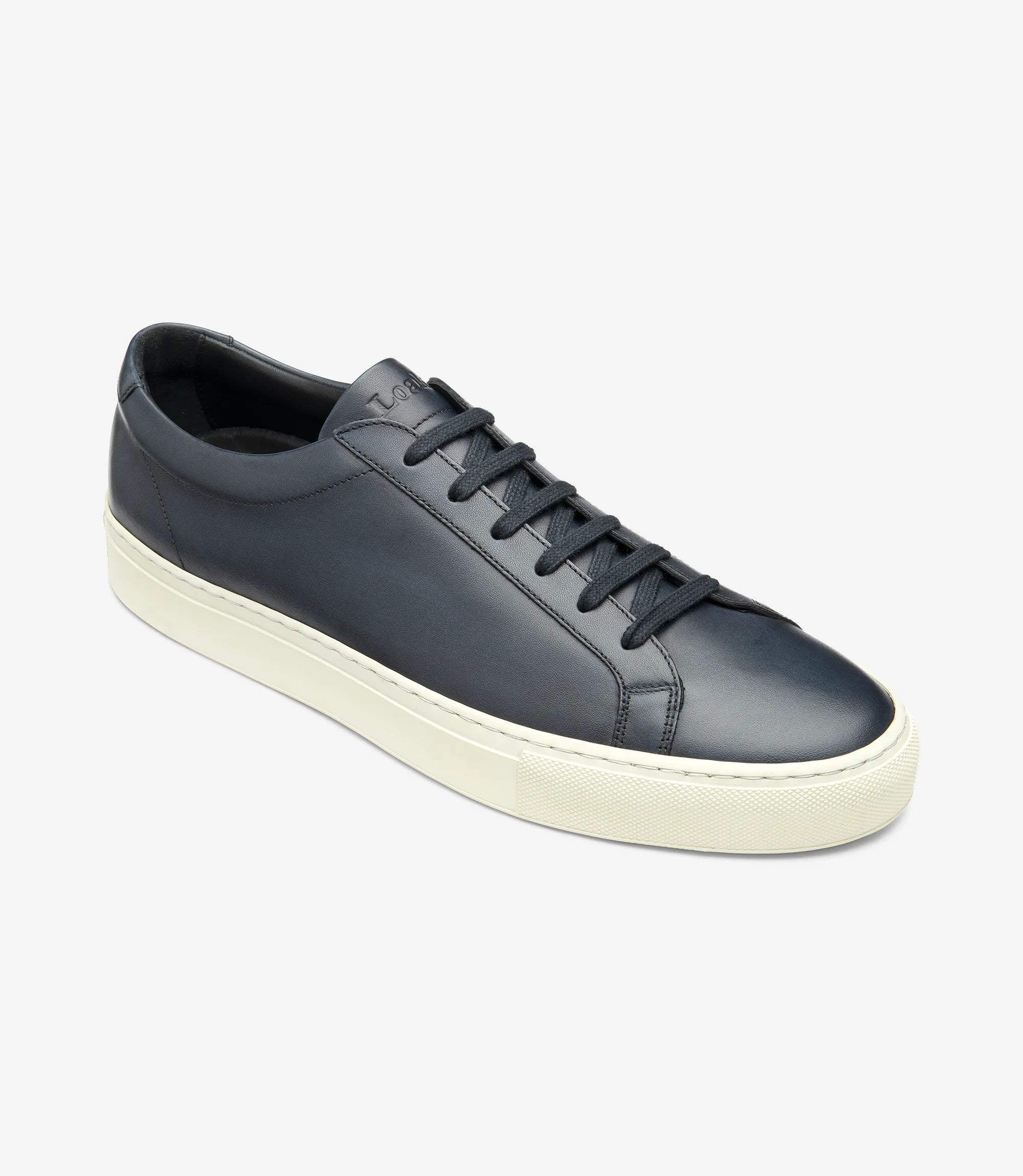 Loake Sprint Navy Hand-Painted Leather Sneakers for Men