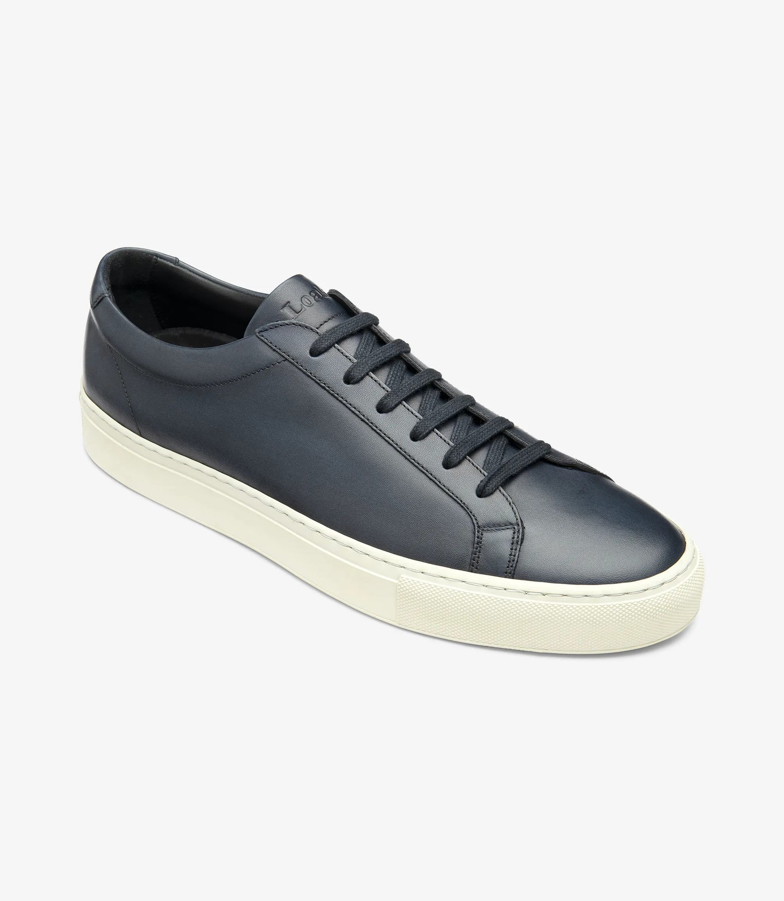 Loake Sprint Navy Hand-Painted Leather Sneakers for Men