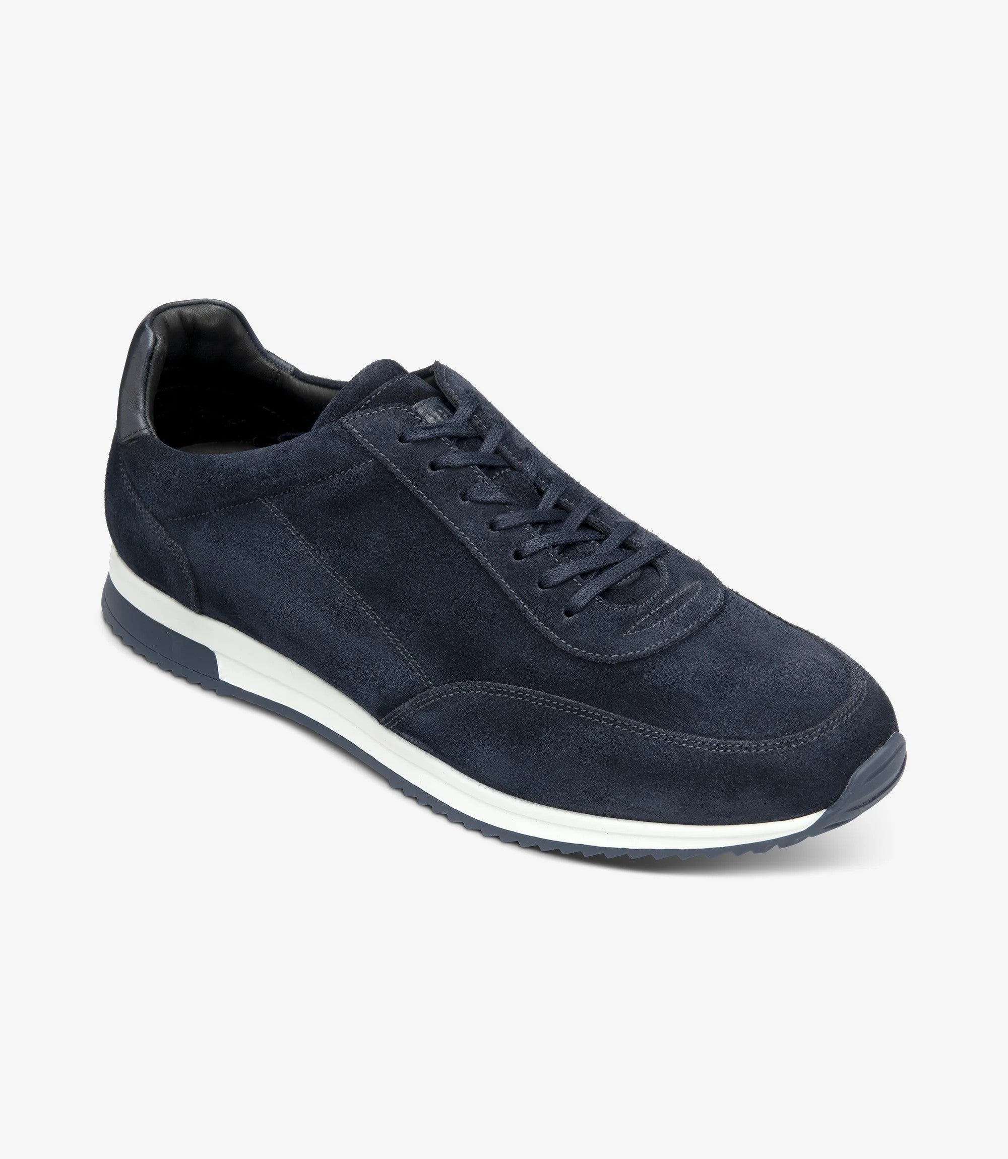 Loake Bannister Navy Suede Sneakers for Men