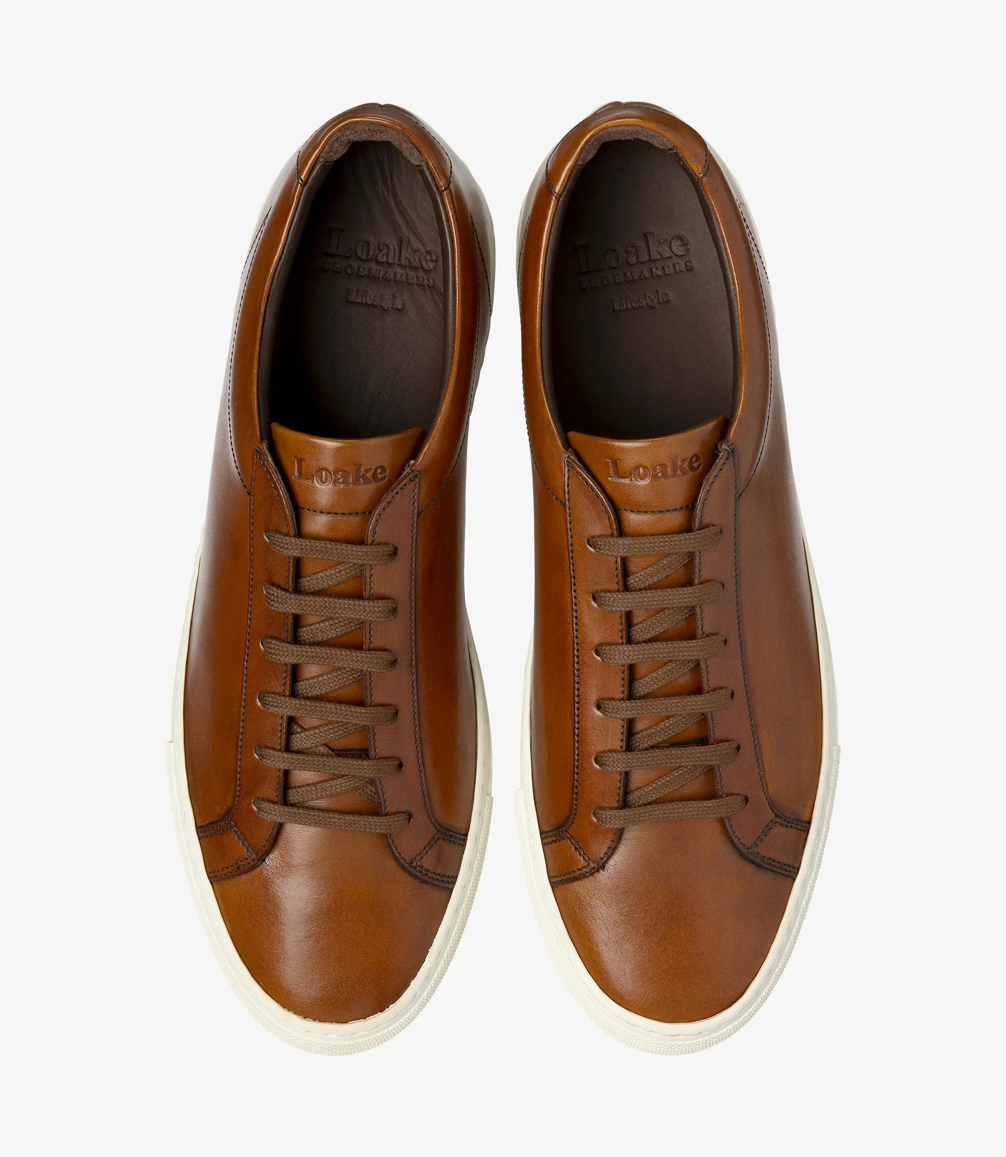 Loake Sprint Brown Leather Sneakers for Men