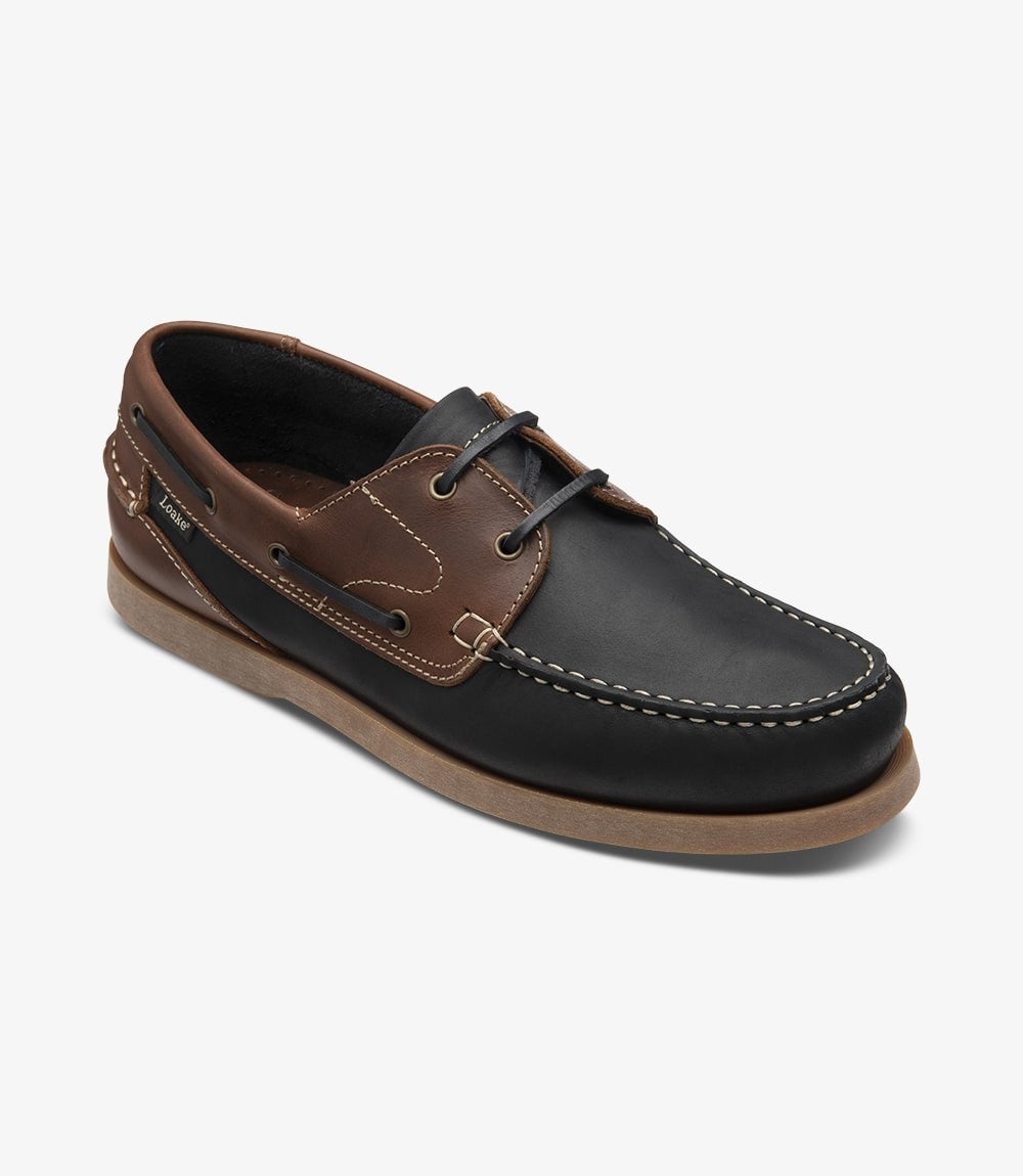 Loake Lymington Navy Brown Nubuck