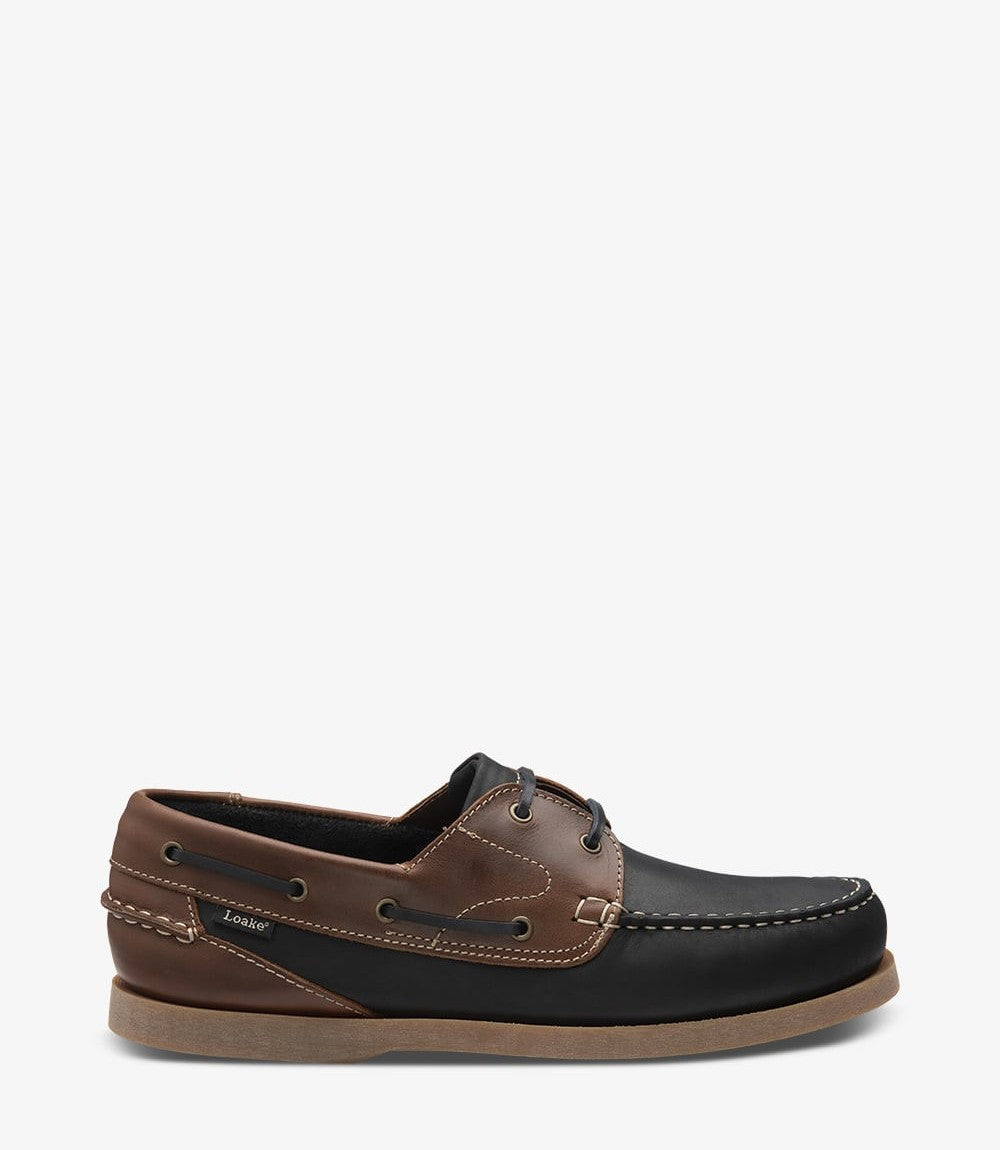 Loake Lymington Navy Brown Nubuck