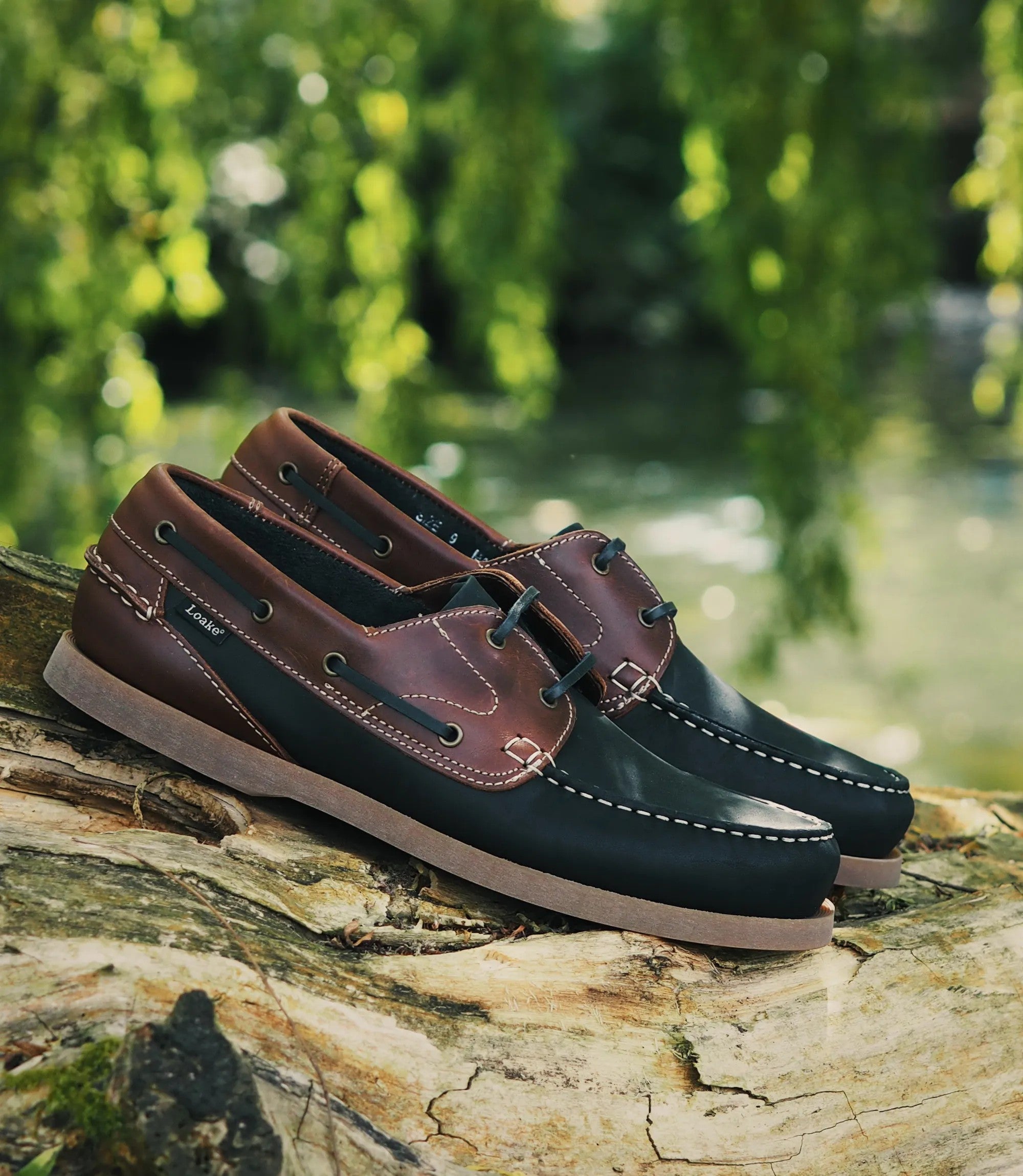 Loake Lymington Navy Brown Nubuck