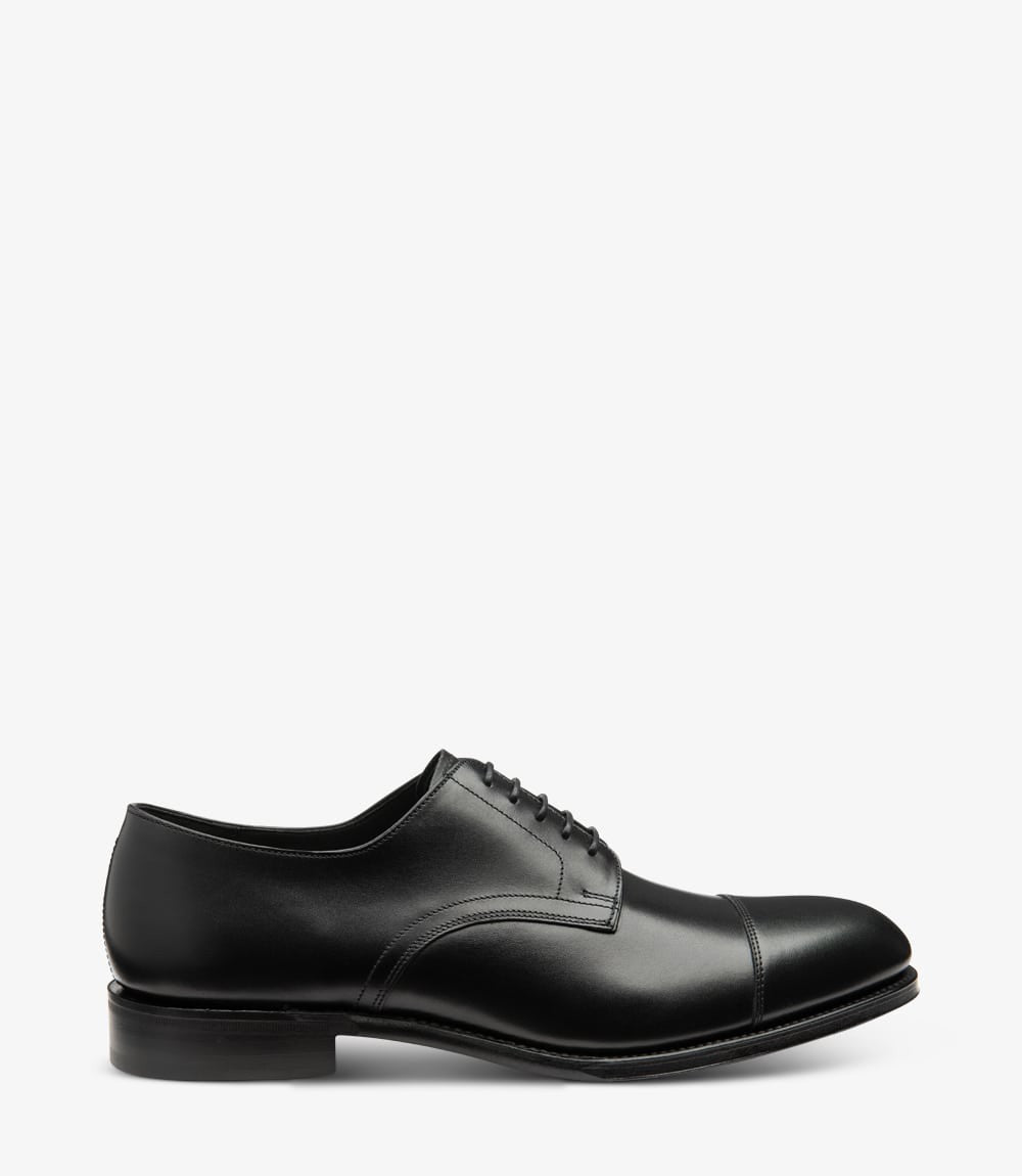 Men Plain Toe Classic Carbon Black Shoe Petergate