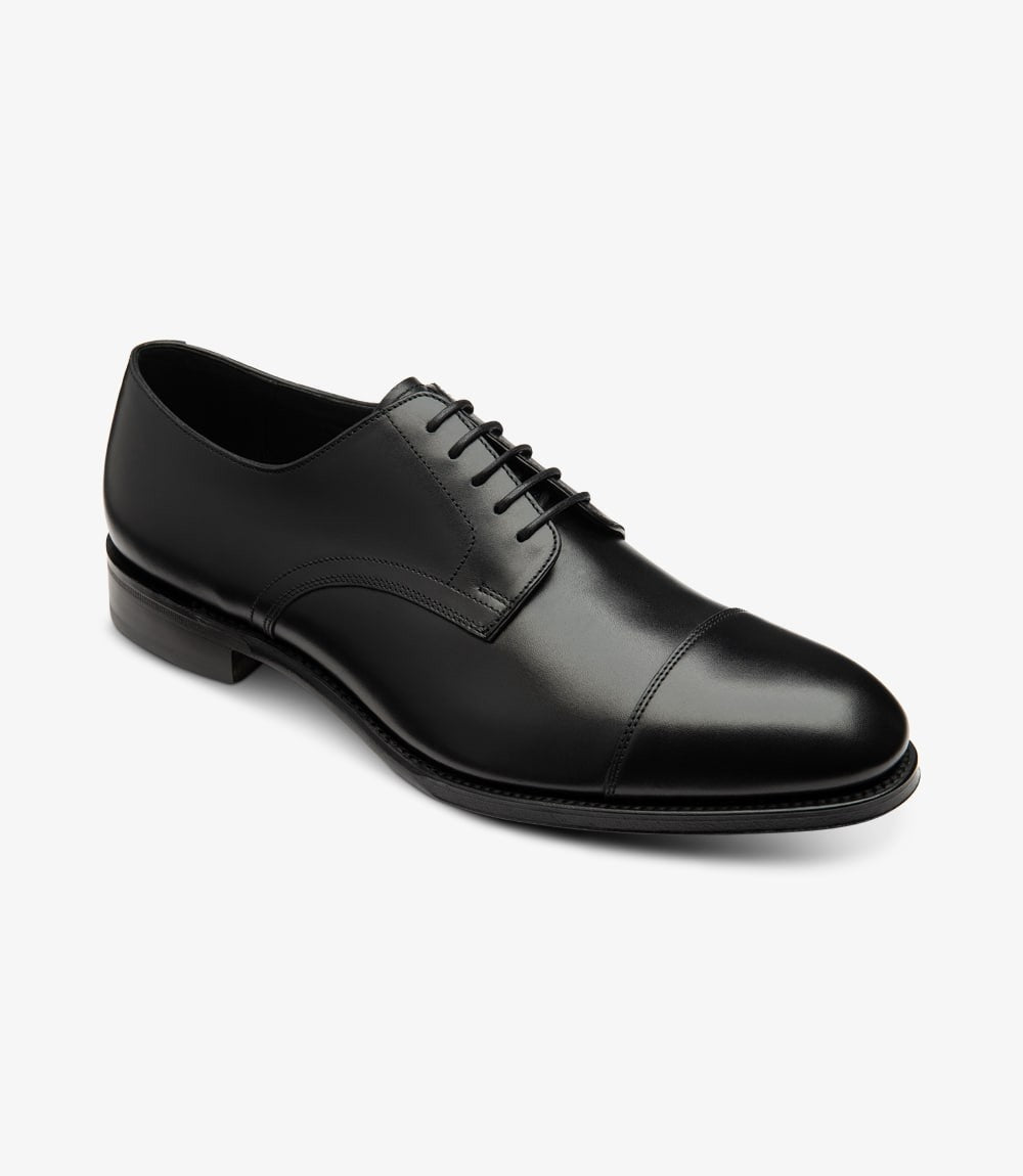 Men Plain Toe Classic Carbon Black Shoe Petergate