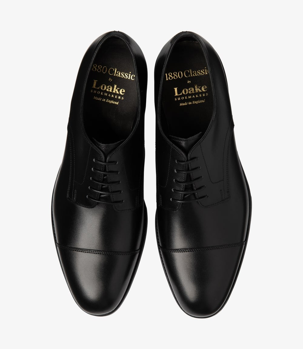 Men Plain Toe Classic Carbon Black Shoe Petergate