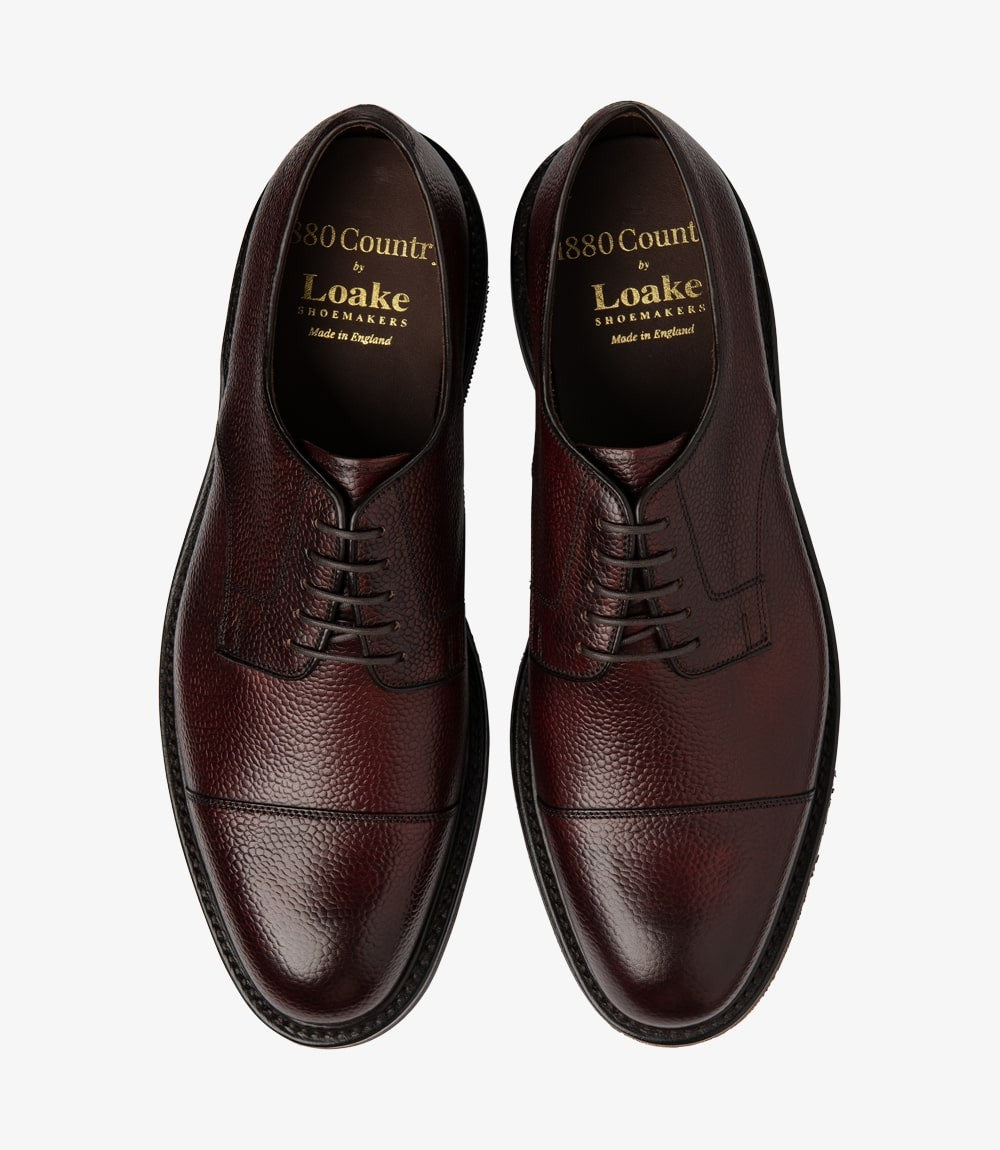Men Loake classic grain leather shoes Ampleforth