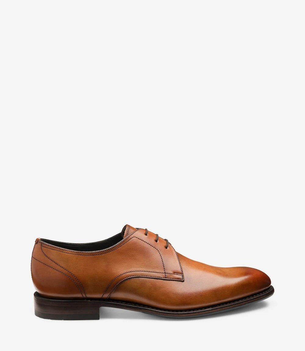 Loake Atherton Tan Derby Shoes Side View