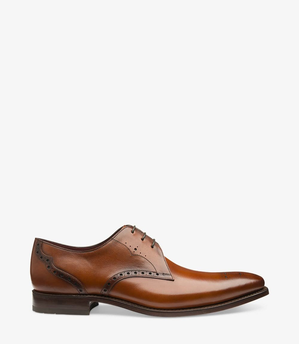 Loake Hannibal Chestnut Brown Derby Shoes Side View