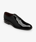 Loake Regal Black Patent Wholecut Dress Shoes Front View