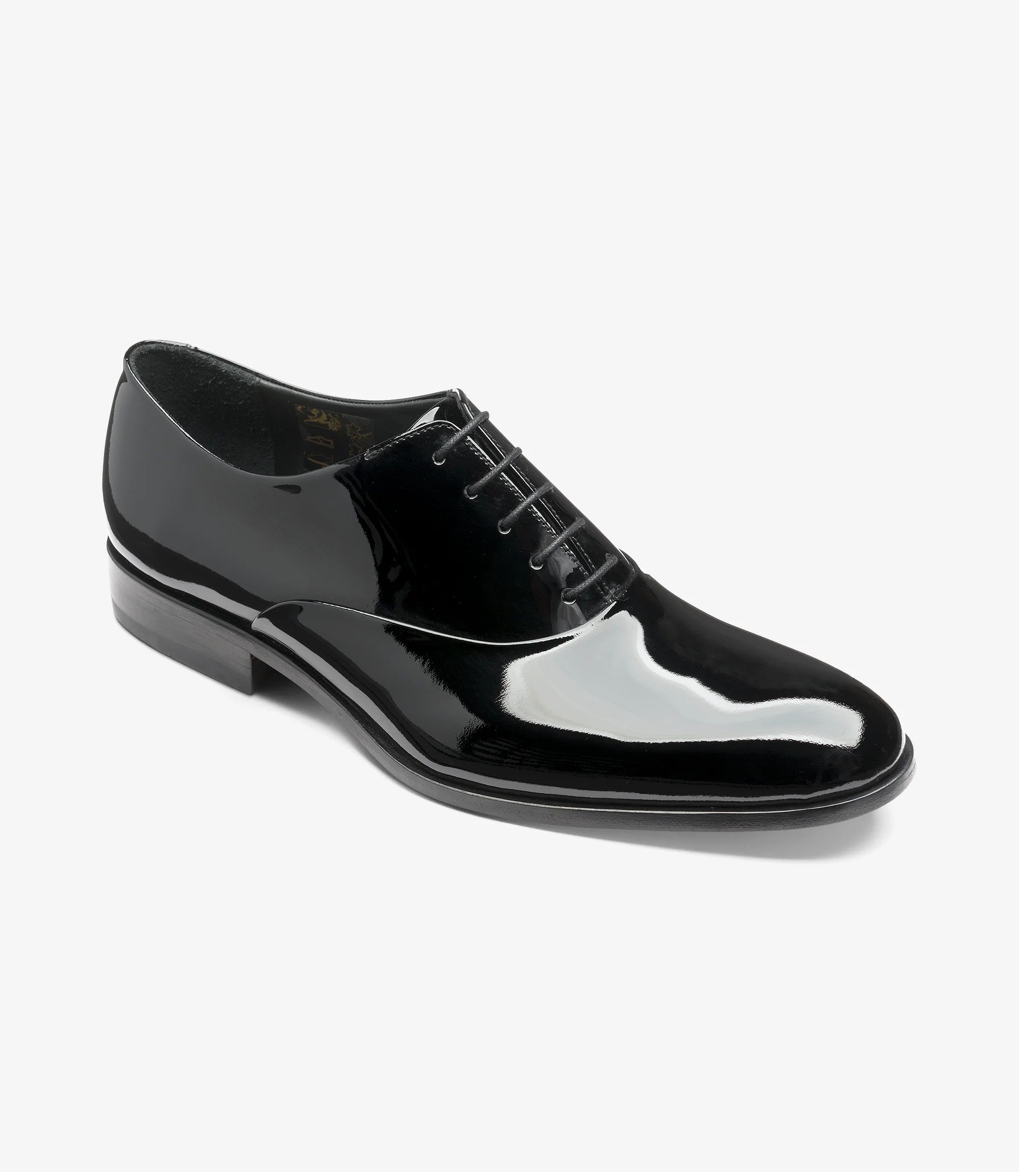 Men Loake Patent Classic Black Tie Shoes