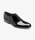 Men Loake Patent Classic Black Tie Shoes