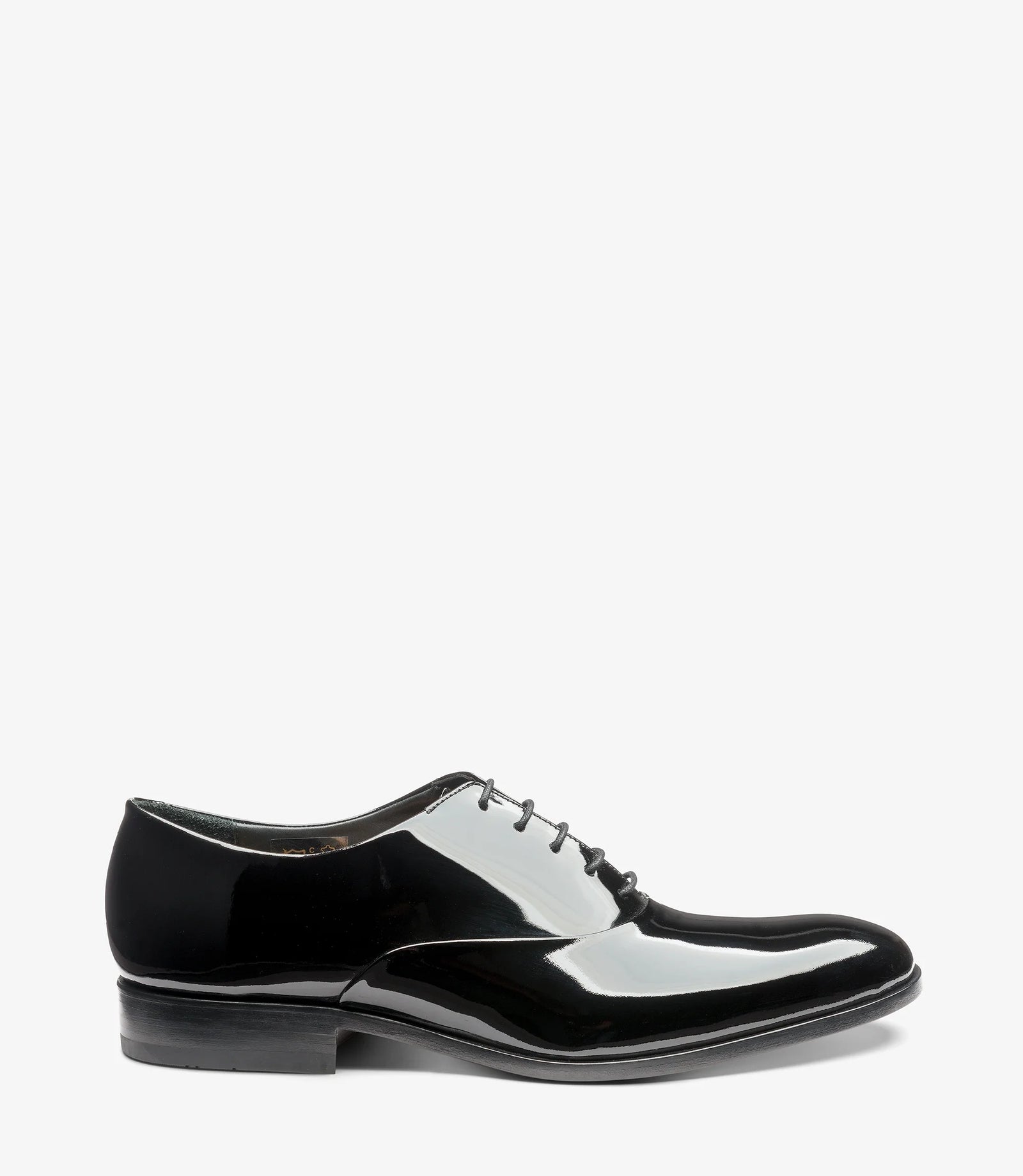 Men Loake Patent Classic Black Tie Shoes