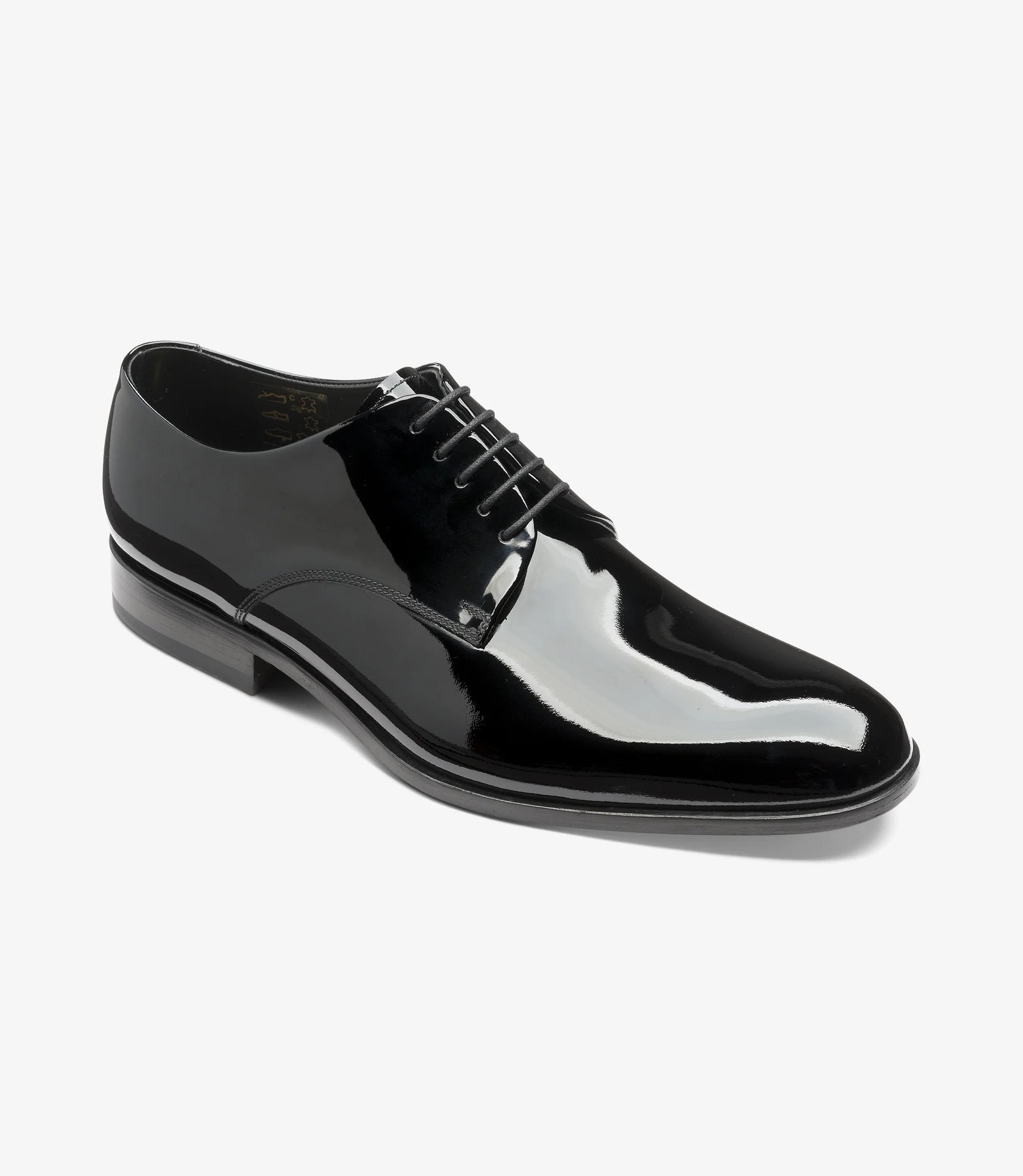Loake Bow Black Patent Derby Dress Shoes