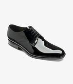 Loake Bow Black Patent Derby Dress Shoes