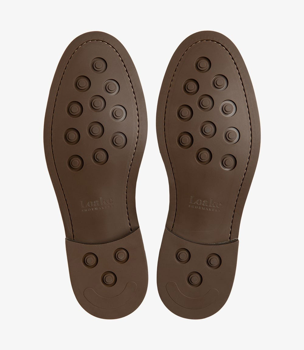 Loake Franklin Tan Plain Toe Oxford Shoes Sole Detail