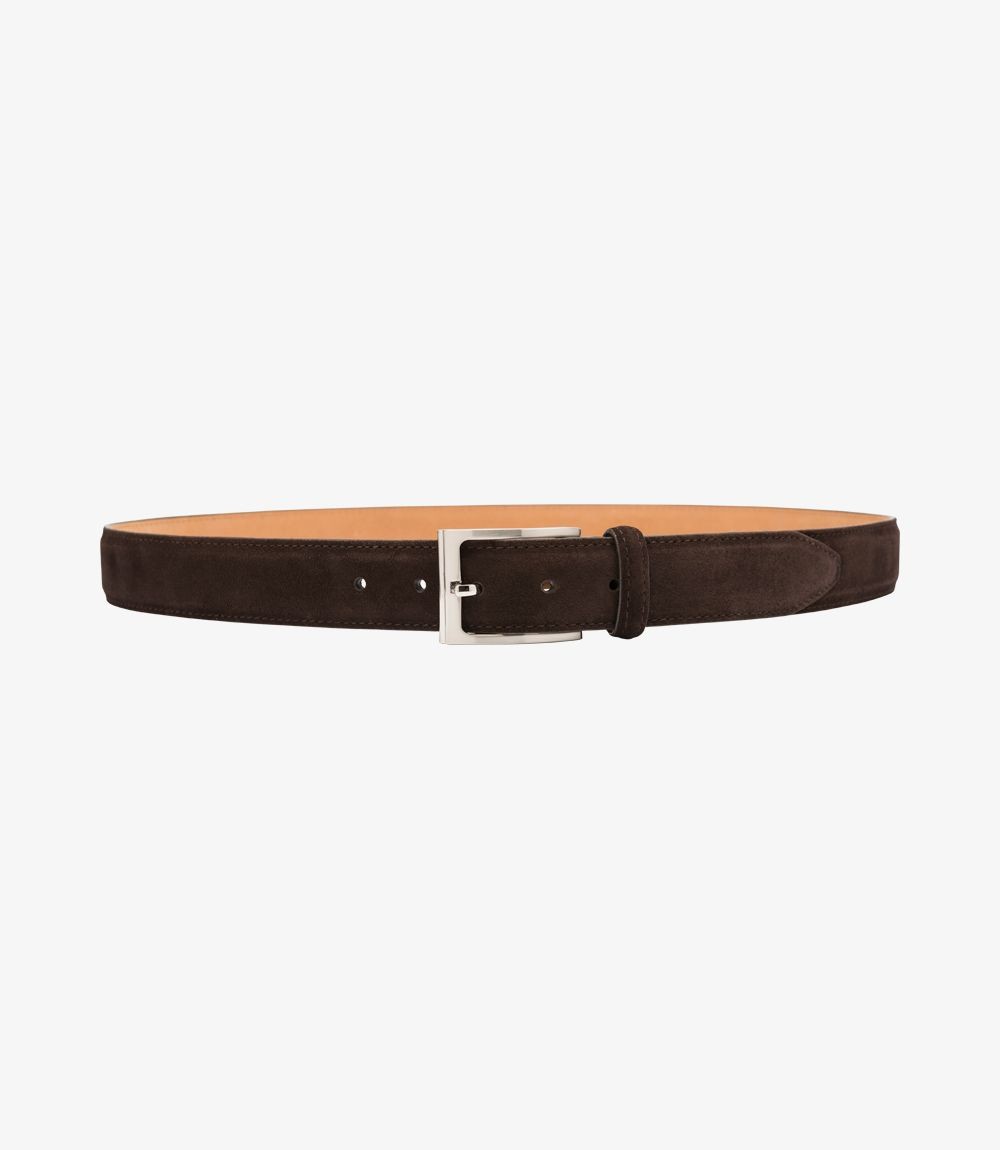 Loake Belt William Dark Brown Suede