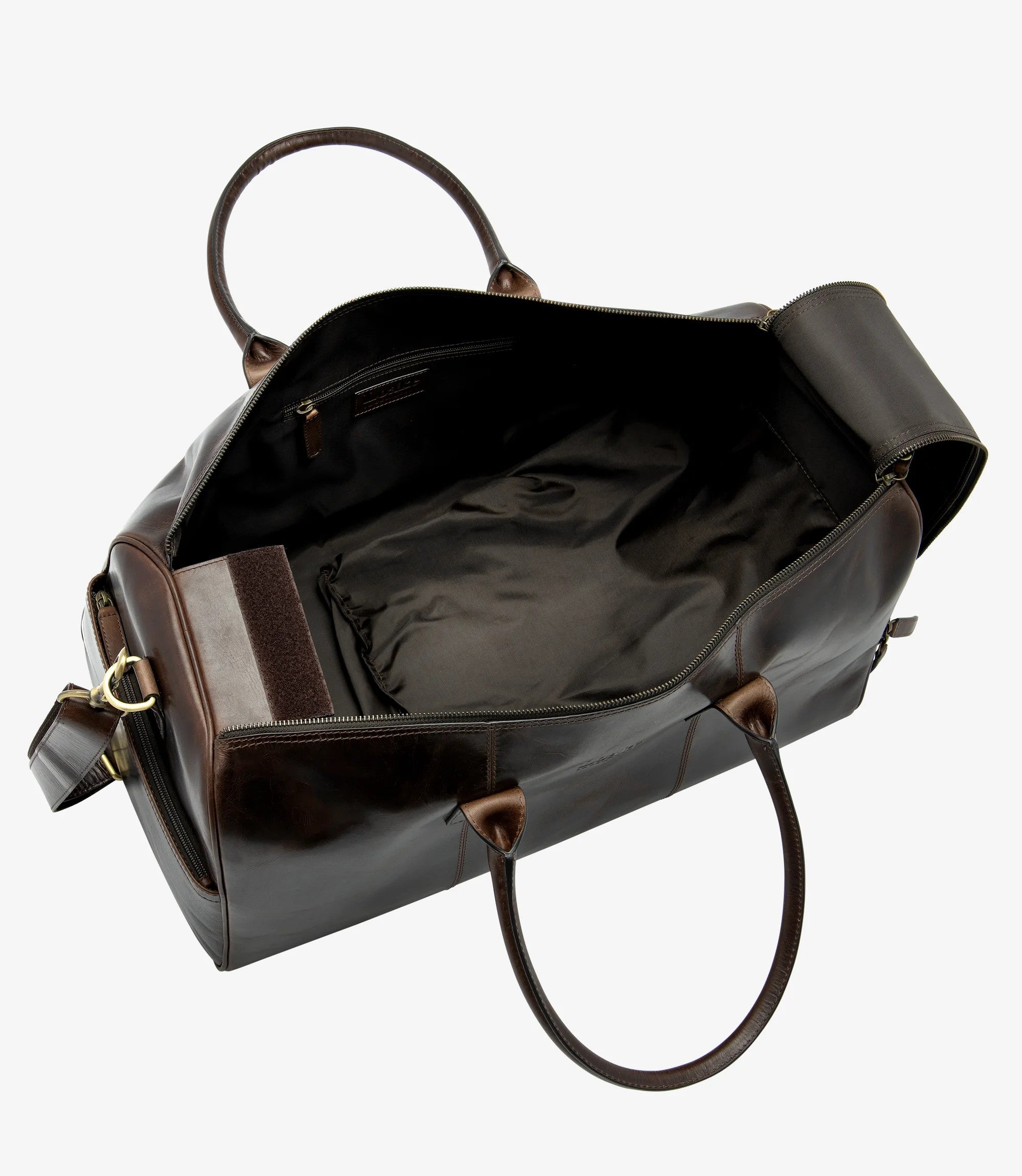 Loake Devon Overnight Bag Dark Brown