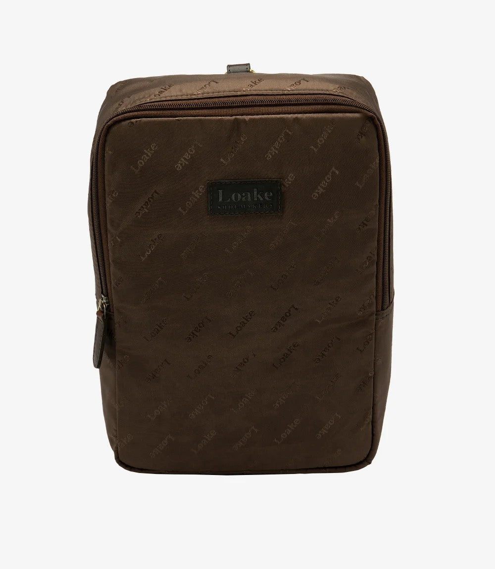 Loake Logo Shoe Bag Brown