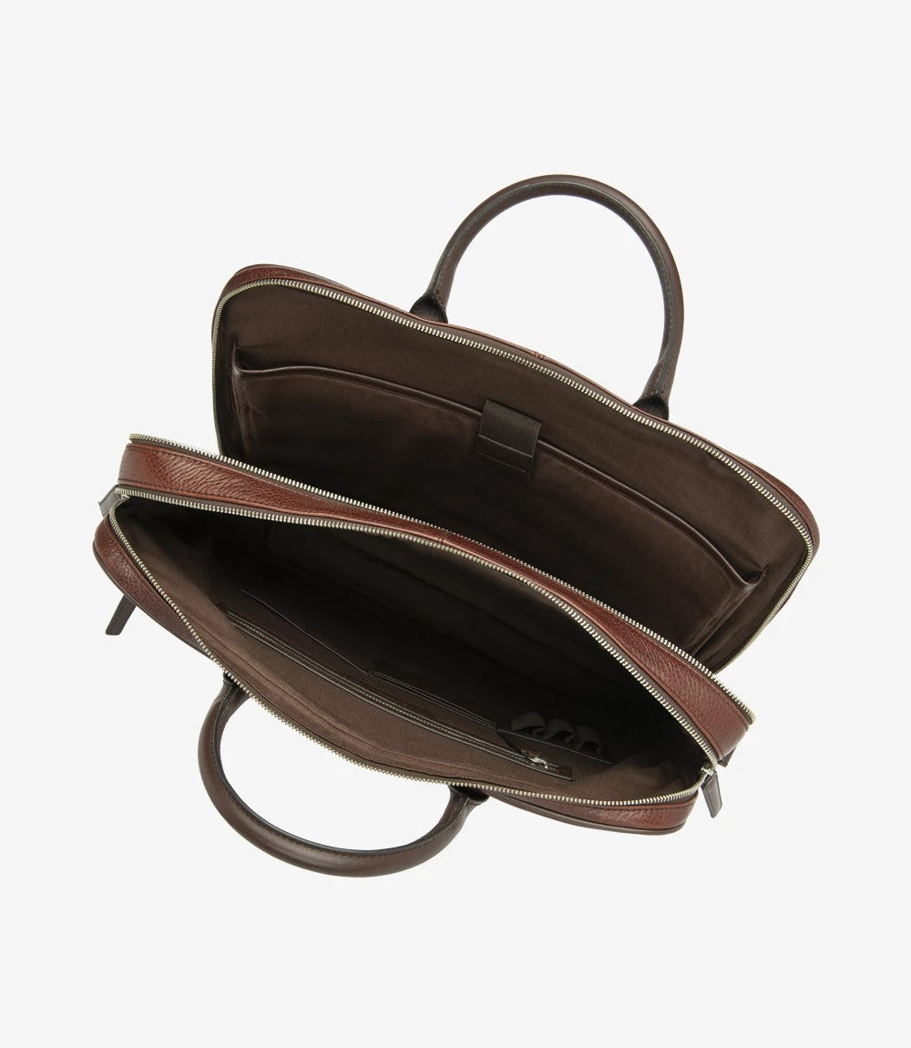 Loake Westminster Briefcase Brown Grain